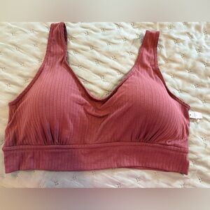 Maurice's Ribbed Pink Bralette